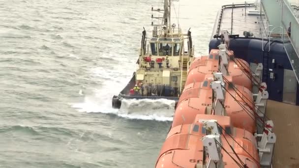 Bateau Navigue Sur Mer — Video