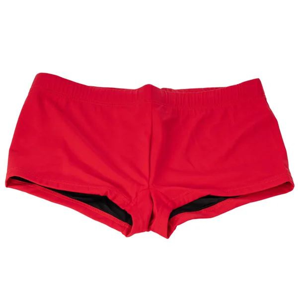 Men Red Swim Sport Beach Shorts Trunks Isolated White — Stockfoto