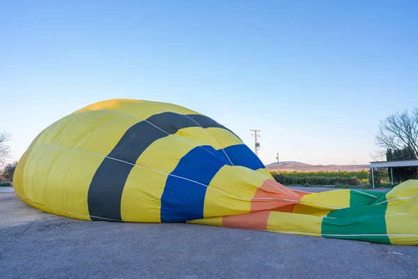 Renkli Bir Sıcak Hava Balonunun Yakın Çekimi — Stok fotoğraf