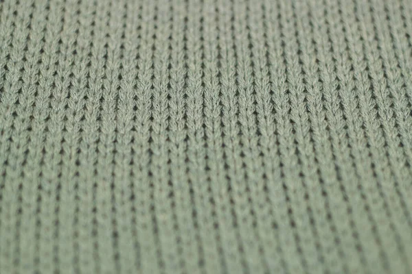 Texture Knitted Green Fabric Background — Stockfoto