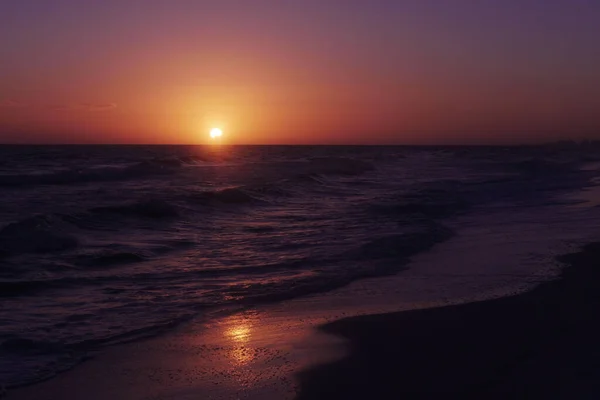 Una Vista Panorámica Playa Amanecer Increíble México — Foto de Stock