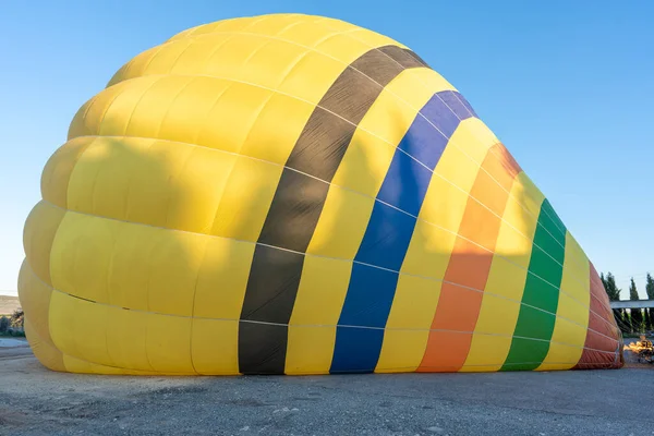 Zbliżenie Ujęcia Kolorowego Balonu Ogrzane Powietrze — Zdjęcie stockowe