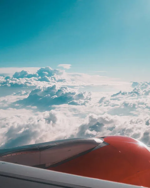 Scenic View Clouds Red Plane — Stock Photo, Image