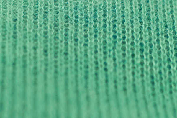 Texture Knitted Green Fabric Background — Stock Photo, Image