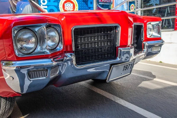 Bang Thailand Dec 2021 Red Classic Car Muscle Car Parked — Stock Photo, Image