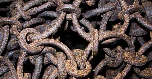Close Shot Rusty Iron Chain — Stock Photo, Image