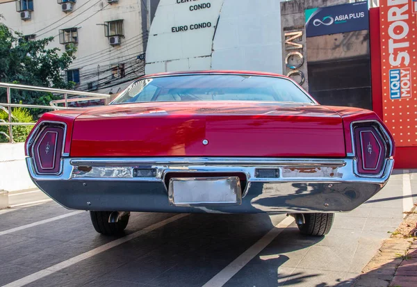 Bang Thailand Dec 2021 Red Classic Car Muscle Car Parked — Stock Photo, Image