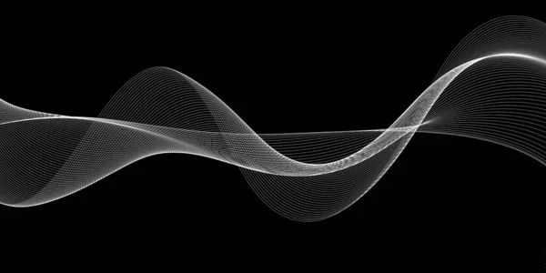 Beautiful Abstract Black White Wave Design — Foto Stock