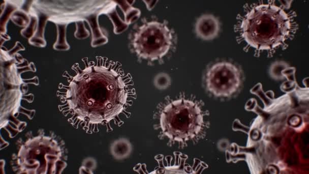 Sel Virus Dalam Bentuk Jantung Rendering — Stok Video