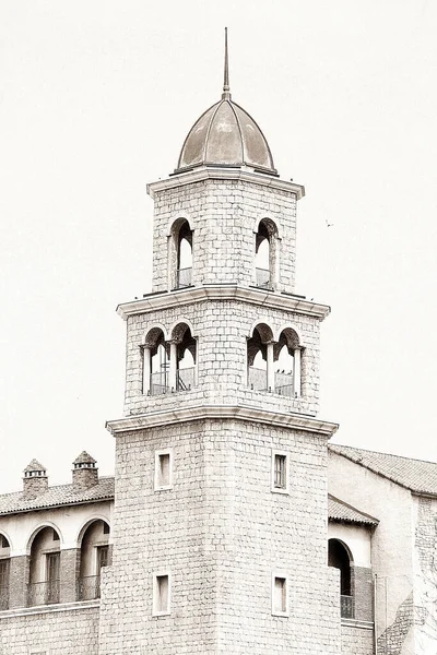 Una Antigua Torre Palacio Con Una Arquitectura Única — Foto de Stock