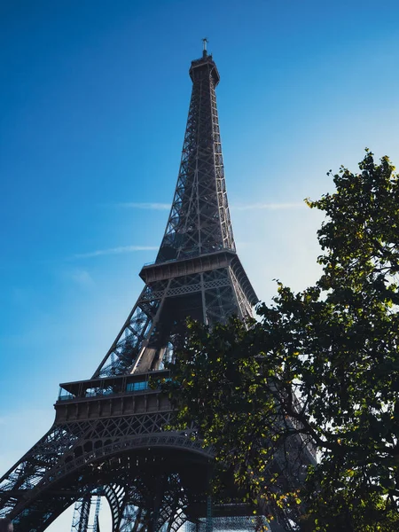 Colpo Verticale Della Torre Eiffel Parigi Francia — Foto Stock