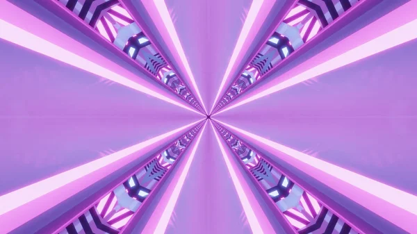 Rendu Motifs Futuristes Kaléidoscopiques Fond Dans Des Couleurs Violettes Blanches — Photo