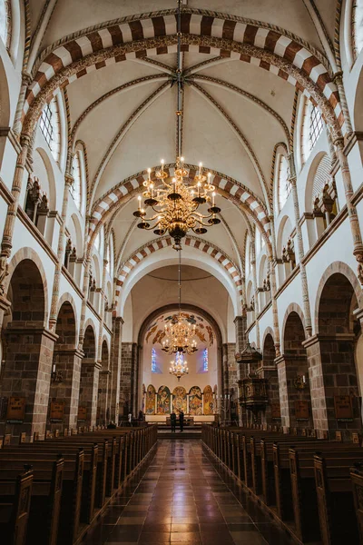 Een Prachtige Opname Van Het Interieur Ribe Cathedral Ribe Denemarken — Stockfoto