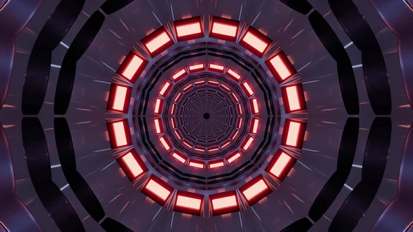Een Weergave Van Futuristische Caleidoscopische Patronen Achtergrond Levendige Rode Zwarte — Stockfoto