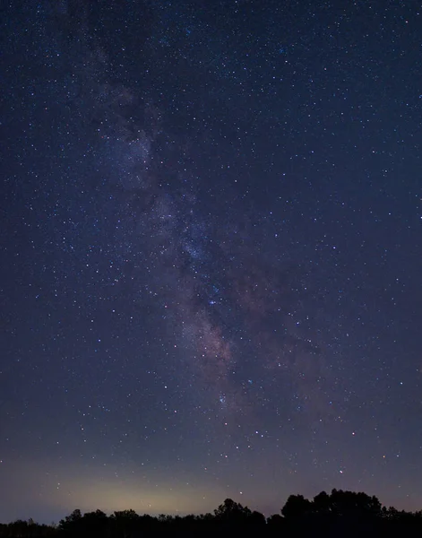 Plano Vertical Vía Láctea Cielo Nocturno Estrellado — Foto de Stock