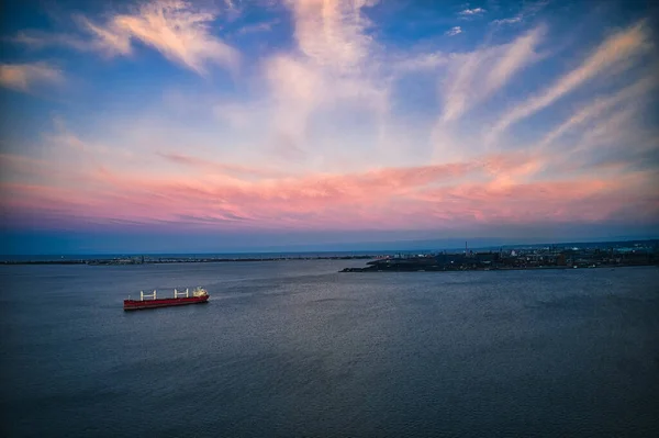 Belo Pôr Sol Sobre Hamilton City Canadá — Fotografia de Stock