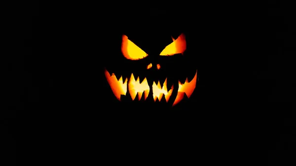 Sorriso Assustador Jack Lanterna Escuridão — Fotografia de Stock