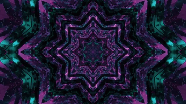 Una Representación Los Patrones Caleidoscópicos Futuristas Fondo Colores Púrpura Oscuro — Foto de Stock