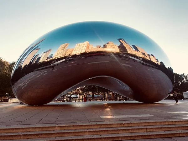 Una Hermosa Toma Cloud Gate Millennium Park Chicago — Foto de Stock