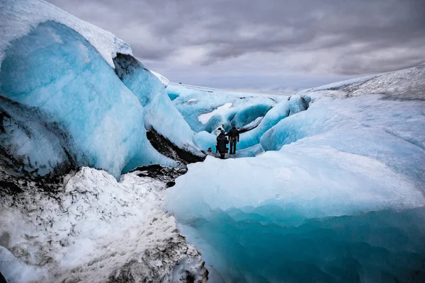 Μια Κορυφαία Άποψη Του Παγετώνα Ισλανδία — Φωτογραφία Αρχείου