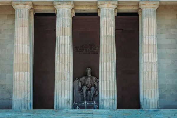 Una Bella Foto Della Statua Commemorativa Abraham Lincoln Durante Giorno — Foto Stock
