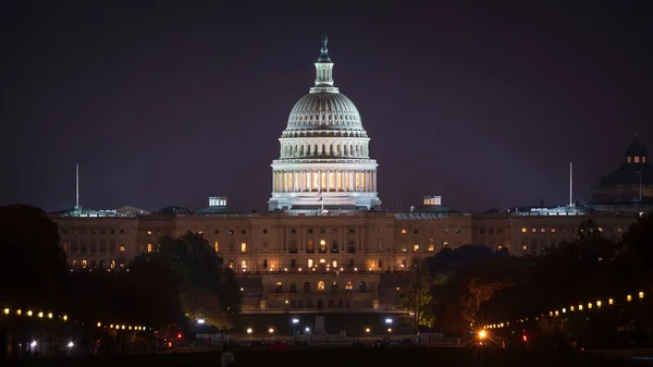 Het Capitool Van Verenigde Staten Washington Usa Nachts — Stockfoto