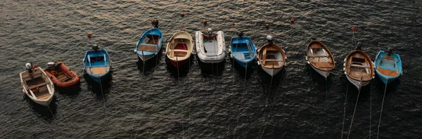 Una Toma Aérea Barcos Mar —  Fotos de Stock