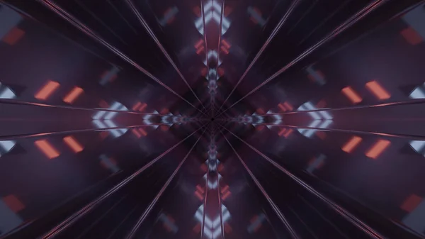 Rendering Futuristic Abstract Kaleidoscopic Patterns Background — Stock Photo, Image