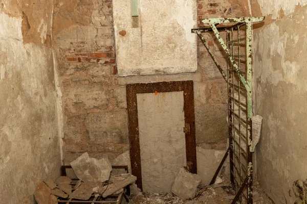 Une Vieille Cellule Ruine Une Vieille Prison — Photo