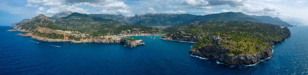 Uma Vista Superior Porto Soller Ilhas Baleares Espanha — Fotografia de Stock
