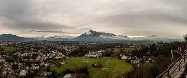 Panoramiczny Widok Miasto Salzburg Austrii — Zdjęcie stockowe