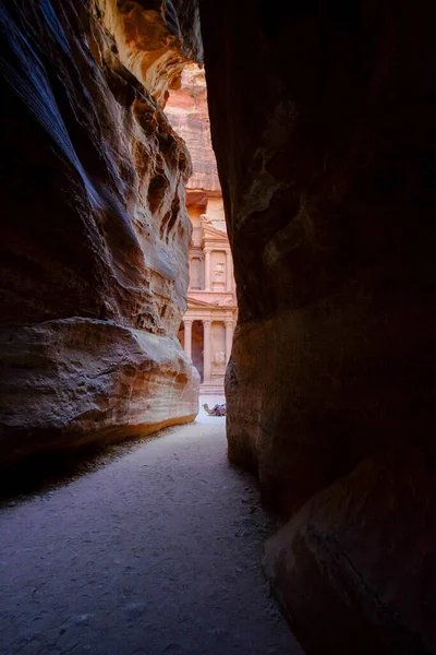 Plano Vertical Del Yacimiento Arqueológico Petra Jordania — Foto de Stock