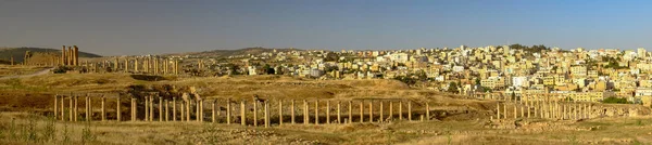 Panoramic Shot Ancient Cultural Heritage Jerash Jordan — Stock Photo, Image