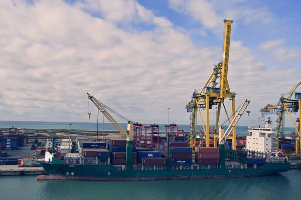 Livorno Italien November 2021 Blick Auf Den Industriehafen Darsena Livorno — Stockfoto