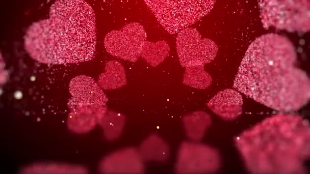 Animacja Walentynki Sercem — Wideo stockowe