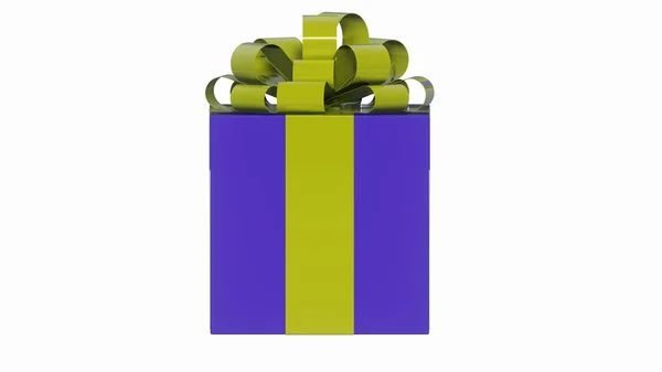 Square Cardboard Gift Box Ribbon — Stockfoto