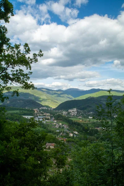 Ένα Γραφικό Τοπίο Στην Επαρχία Arrone Valnerina Του Terni Ιταλία — Φωτογραφία Αρχείου