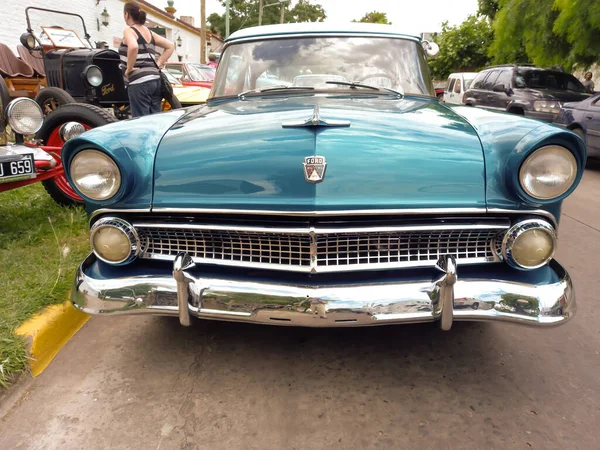 Lomas Zamora Buenos Aires Argentina 2021 Dec Vintage Kék Ford — Stock Fotó