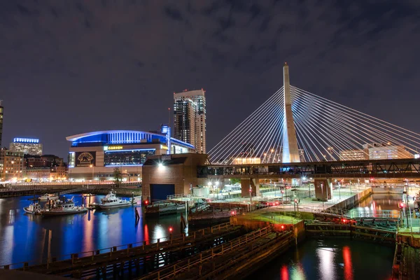 Paesaggio Urbano Boston Notte — Foto Stock