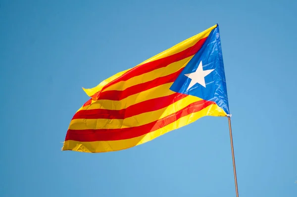 Molins Rei Spagna Dicembre 2021 Bandiera Dell Indipendenza Della Catalogna — Foto Stock