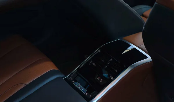 Munich Alemania Diciembre 2021 Lujoso Cómodo Moderno Interior Del Coche — Foto de Stock