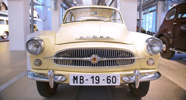 Mlada Boleslav Tschechische Republik Januar 2019 Skoda Auto Museum Automobil — Stockfoto