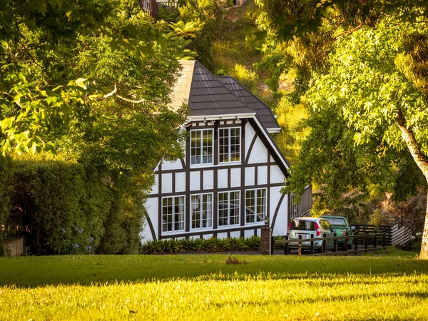 Auckland Neuseeland Dezember 2021 Haus Deutschen Stil Mit Fachwerk Howick — Stockfoto