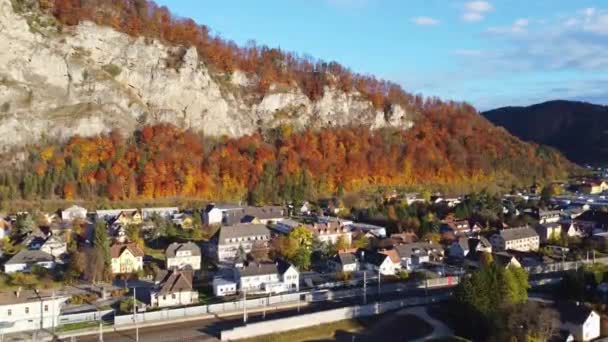 Beautiful Footage Mountain Village — Stock Video