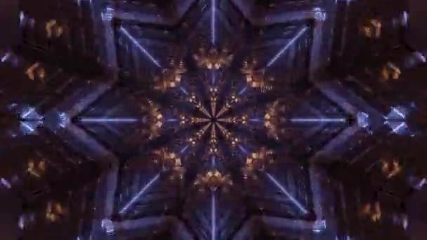 Hintergrund Eines Abstrakten Kaleidoskop Musters — Stockvideo