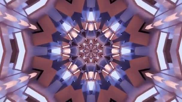 抽象的な万華鏡模様の背景 — ストック動画