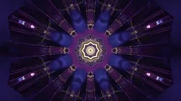 Abstraktní Kaleidoskop Vzor Pozadí — Stock video