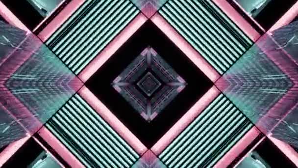 Hintergrund Eines Abstrakten Kaleidoskop Musters — Stockvideo