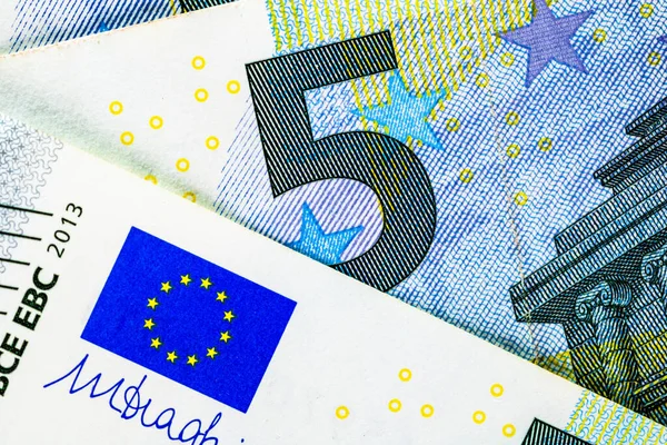Das Detail Einer Euro Banknote Weltgeld Inflation Und Finanzkonzept — Stockfoto