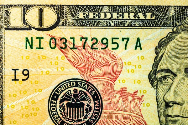 Een Close Shot Van Opgestapelde Amerikaanse Bankbiljetten Investerings Financieel Concept — Stockfoto